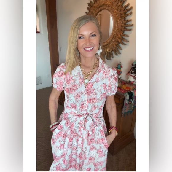 NWT Pink Floral A-line Dress-S - Picture 9 of 17